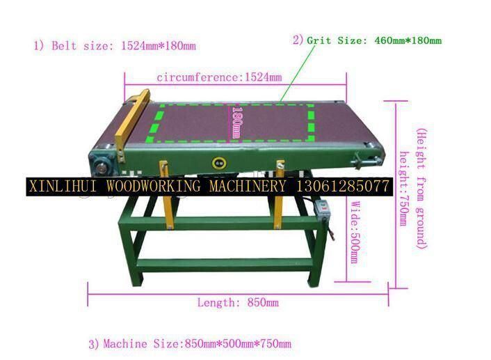 Wood Vertical/Horizontal Grinding and Polishing Machine with Abrasive Belt Joint Sanding Sander Mini Size Hand Calibrating Sander for Wooden Floor