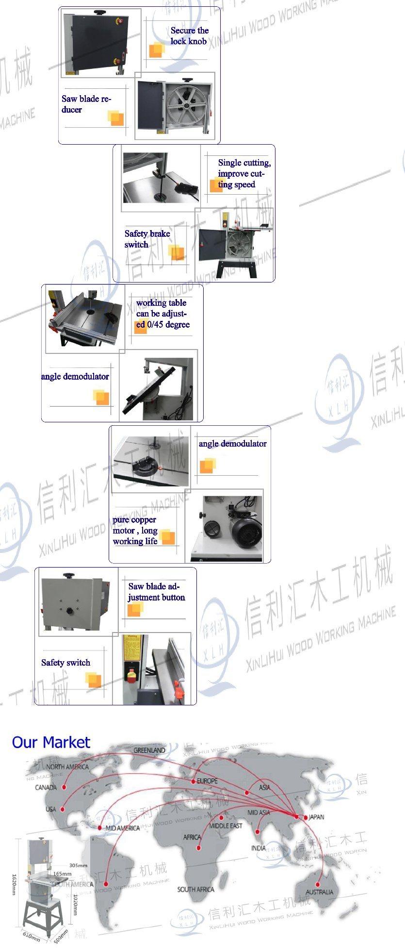 Portable Band Saw Mills / Horizontal Woodworking Machines Xinlihui Brand Made in China Woodworking Band Saw Machine