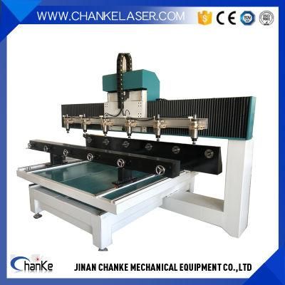 Wood Chair Leg Multi Heads CNC Rotary Router Machine 8 Axis