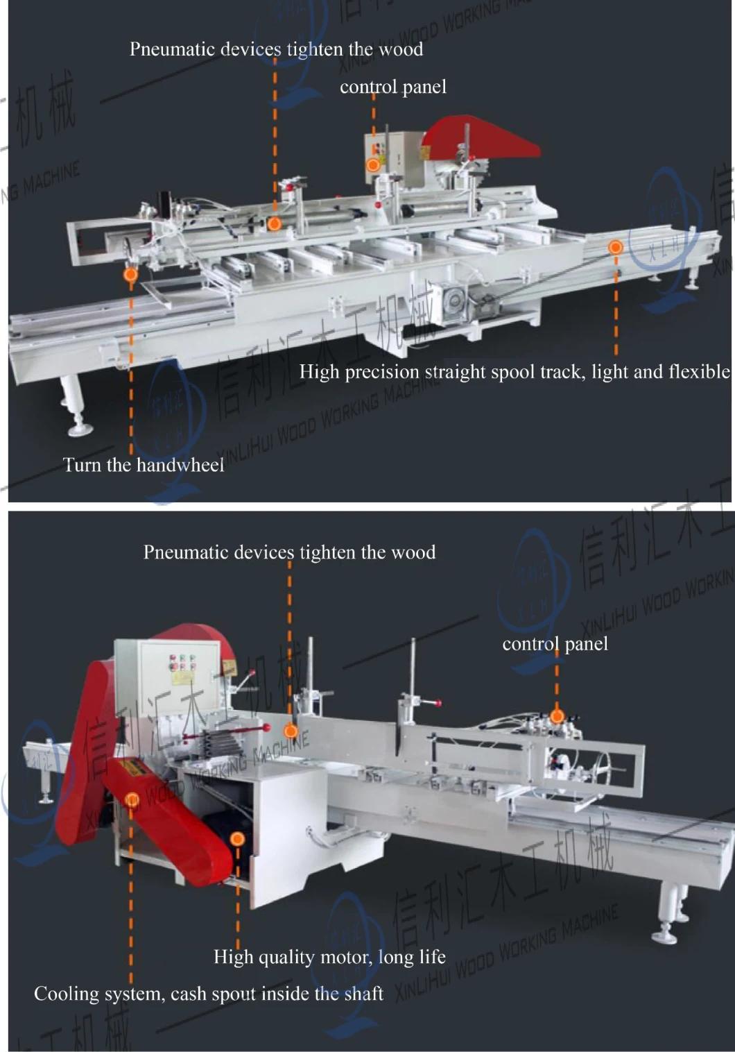 Double Blades Sliding Table Circular Sawmill Machine Log Cutting Circular Saw Table Circular Sawmill Round Logs Planks Cutting Saw Mills Woodworking Machine