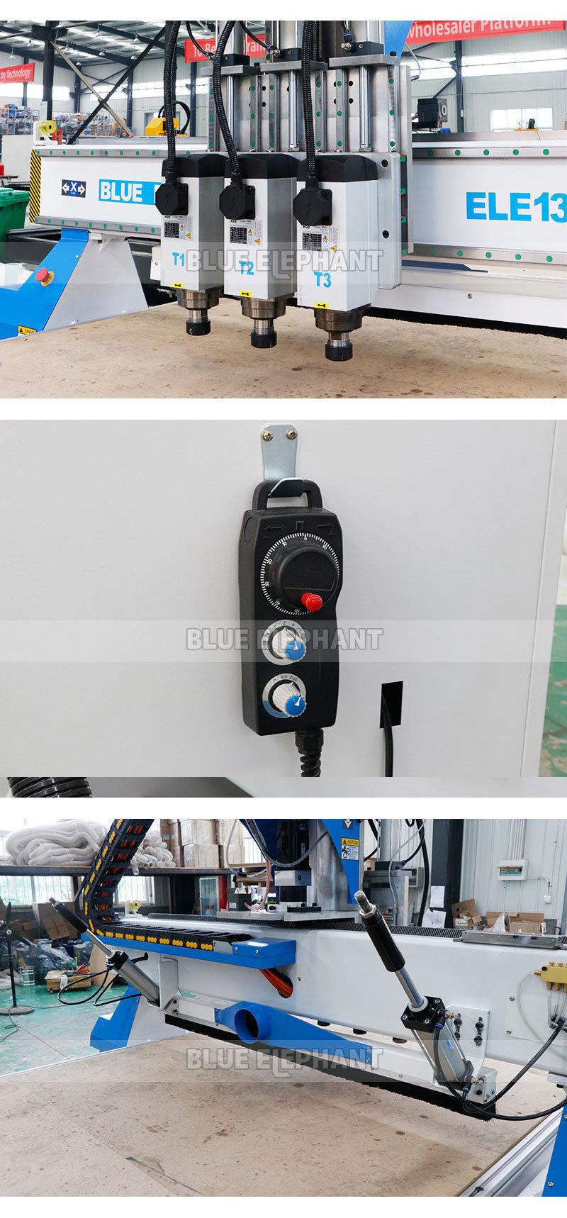 1325 3 Spindles CNC Wood Router Machine with Auto Tool Changer