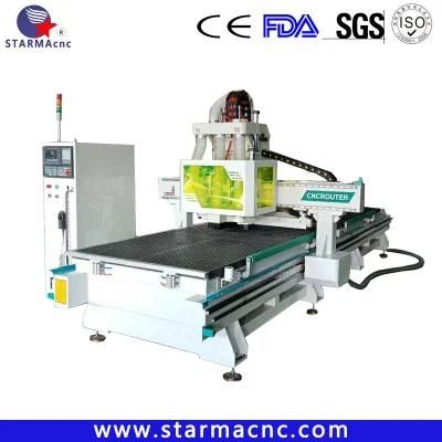 1325 3 Heads Wood Kitchen Cabinet Door CNC Router Wooden (STAR CNC)
