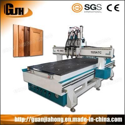 3-Workstages Woodworking CNC Router Machine