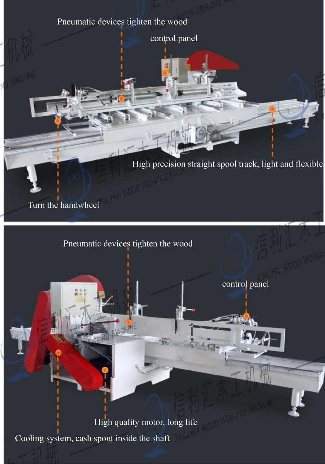 CNC Automatic / Manual Pushing Table Circular Saw with Guide Rail Woodworking Machine Electric / Diesel Sliding Table Panel Sawmill Double Saw Wood Cutter