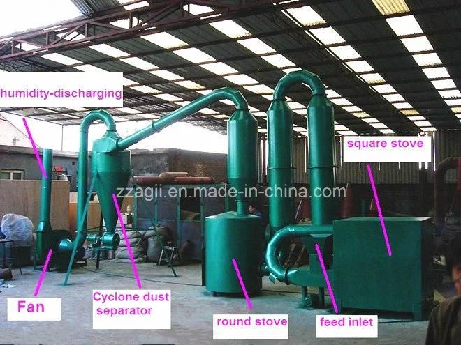 Hot Airflow Pipe Dryer Biomass Wood Sawdust Drying Machine