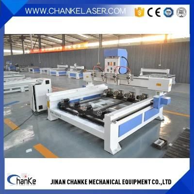 2020 High Efficiency One Head Four Spindles Wood CNC Router in China