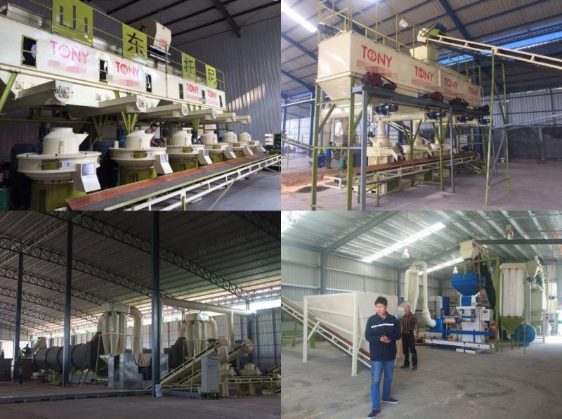 Tony Hot Sale 3-4tons/Hr Wood Log Pellet Production Line Biomass Wood Pellet Line Wood Pellet Plant Sawdust Pellet Making Line Straw Pellet Line