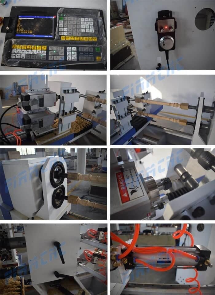Factory Price Double Spindles Four Knives CNC Wood Lathe Turning Machine