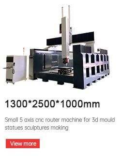 5 Axis CNC Manufacturer Router Machine with Rotary Axis for 3D Molding