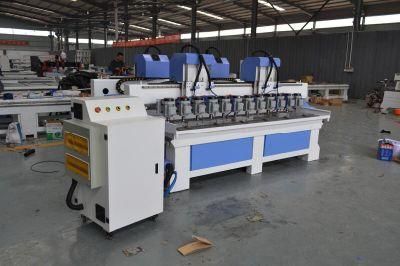 1300X2500mm 8 Heads CNC Wood Working Machine for MDF Wooden Door Crafts