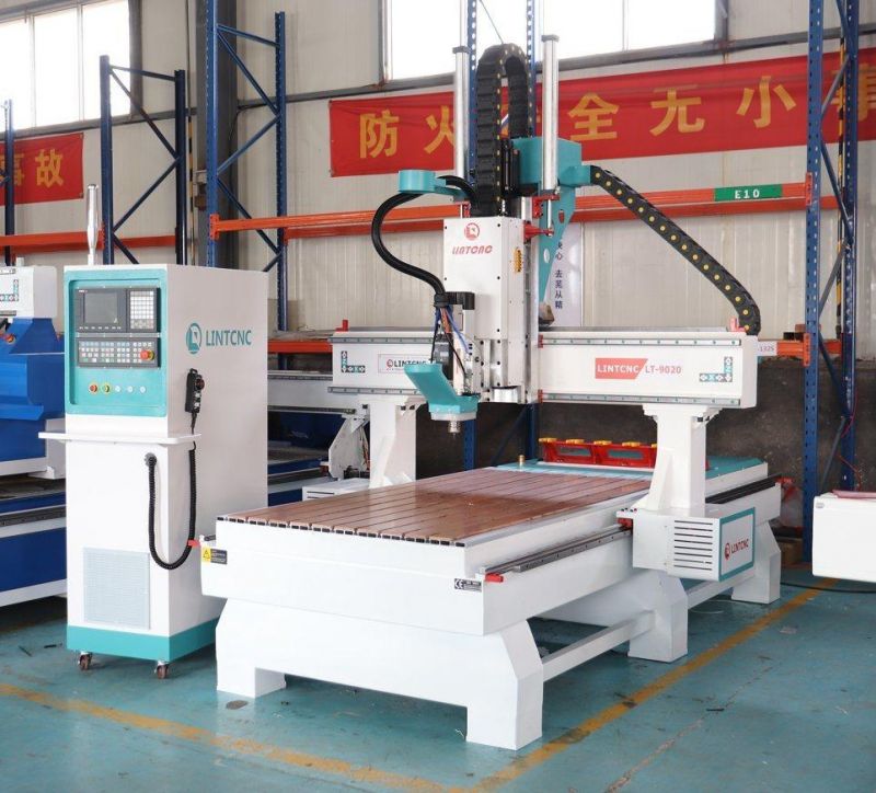 Atc 9020 3D CNC Router Woodworking Wood Carving 4 Axis Auto Tool Change 1325 1530 2030 with Linear Type