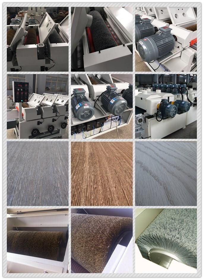 Wire Brushing Machine Brush Sanding Machine Woodworking Machinery with Steel and Nylon Roller