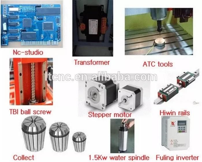 1224 CNC Router 4axis 2.2 Water Cooling Spindle 1200*2400mm 3D CNC Router with Water Tank