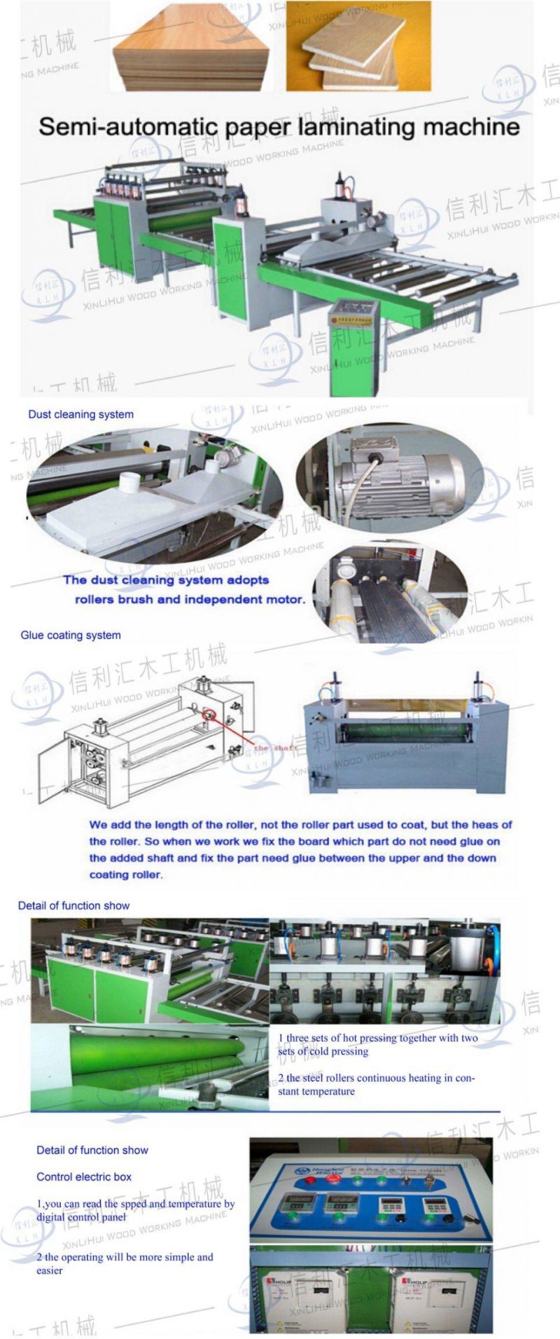 Semi-Automatic Oca Film Hot Roll Laminating Line in Woodworking/ Printing Press Industrial Laminating Machine/ Paper & Aluminum Foil Laminating Machine