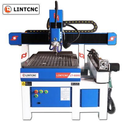 Small CNC Router 6090 1212 1218 with Side Rotary Axis for Small Business/Agent Wanted Mini CNC Router for Canada Market