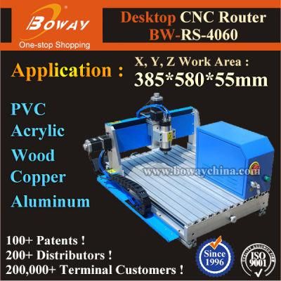 PVC Acrylic Wood PCB Soft Metal Aluminum Copper Desktop 4060 CNC Router Machinery