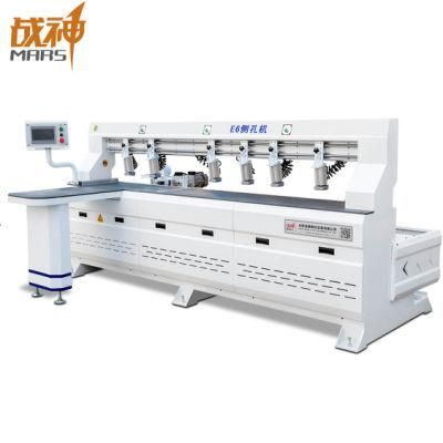 Mars E6 Cheap Fast Speed Double Head CNC Wood Laser Side Hole Drilling Machine for Nesting Furniture Production