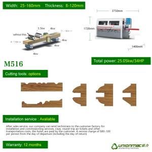 Excellent Quality Woodworking Machine Four Side Moulder Vh-M516 with 5 Spindle