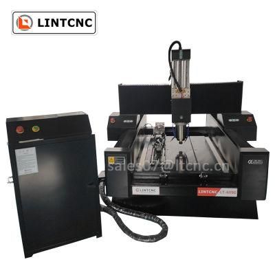 Stone Metal Carving CNC Router 6090 with 4th Axis for Tile, Granite, Marble, Cement Board