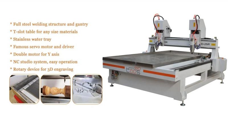 Wookworking CNC Engraving Machine, 1325, 2D & 3D, CNC Router, 4 Axis Advertiing CNC Carving Machine