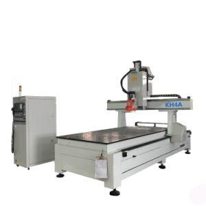 4 Axis CNC Router Kh4a with Spindle Rotary Atc Woodworking Machine for Doors and Cabinet