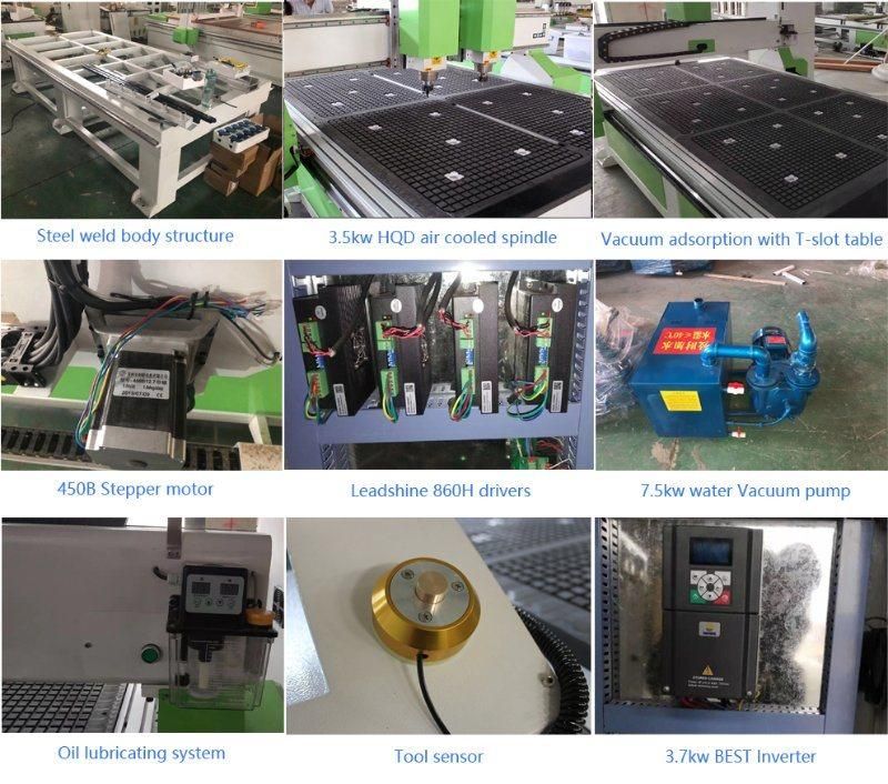 High Quality 3D Wood Engraving Machine 1325 Double Spindle CNC Router