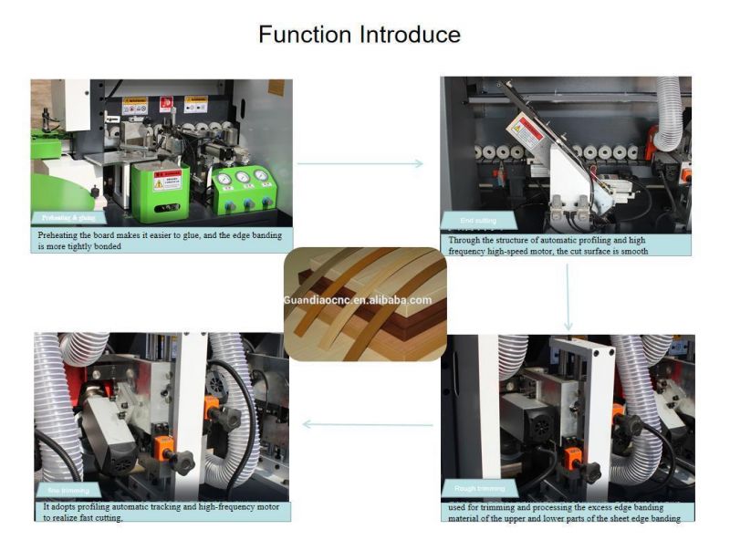 Automatic Edge Banding Machine Woodworking Machinery Panel Furniture Edge Bander Clothes Cupboard Door Double Trimming Pre-Milling End Cutting Other Woodworking