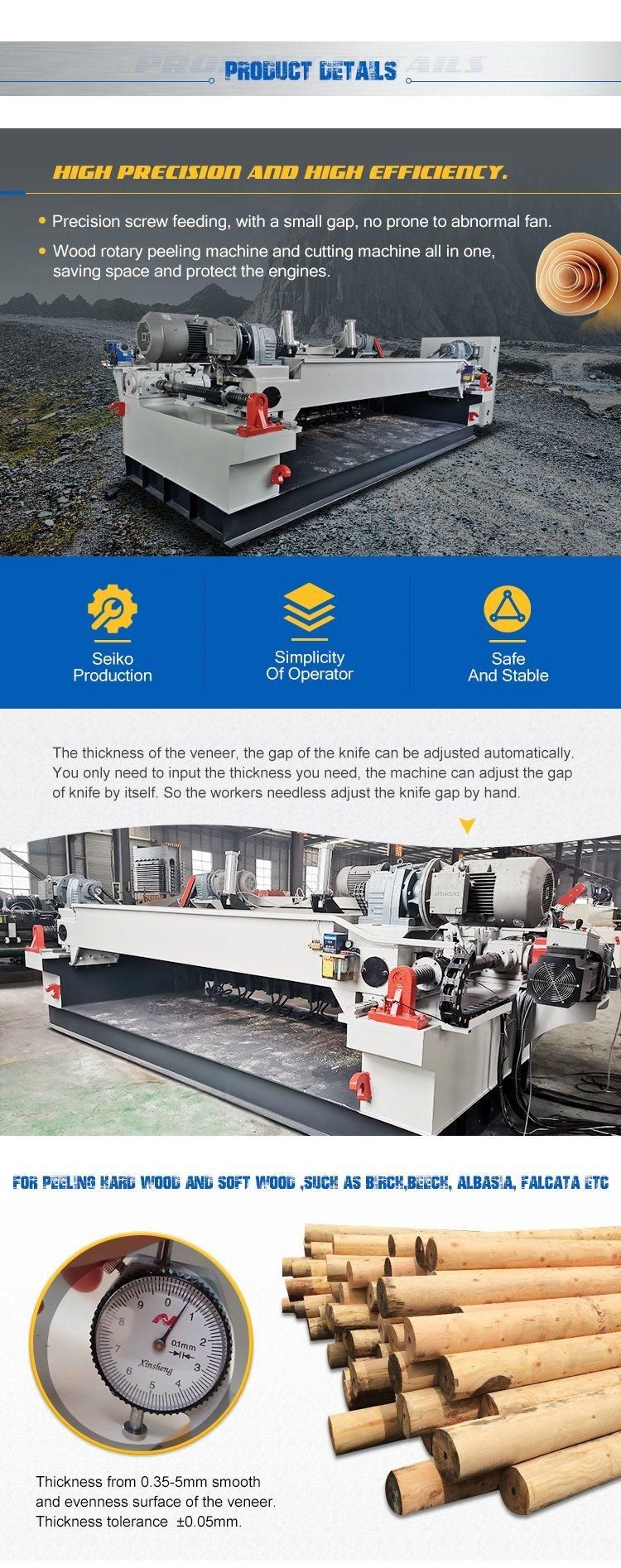 Woodworking CNC Plywood Making Machine Heavy Duty CNC Spindleless Wood Log Rotary Peeling Cutting Machine Wood Veneer Lathe