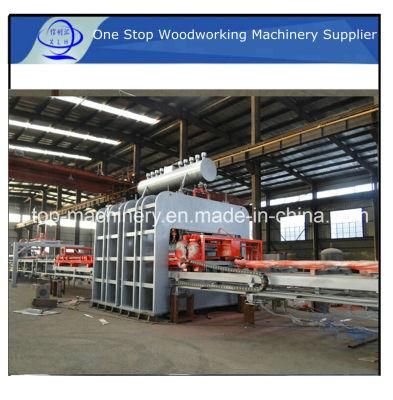 Woodworking Automatic Short Cycle Laminating Press Line/ 1600t Full Automatic Hydraulic Multi-Layers Lamination Hot Press Machine