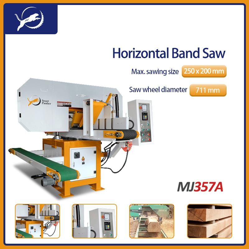 QCM MJ357A Horizontal Band Saw Woodworking Machinery Made In China Wood Mill Band Blade Saw Wood Cutting