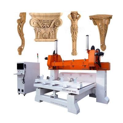 CNC Multi Head Wood Working Cylinder Milling Router Machine with Rotary Axis