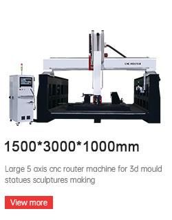 Large 5 Axis CNC Machine Processing Center for 3D Wood Foam Engraving