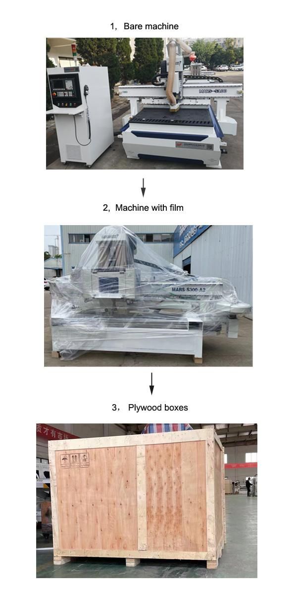 Mars 1325 CNC Router Machine with Atc and Vacuum Table CNC Nesting Machine for Wood