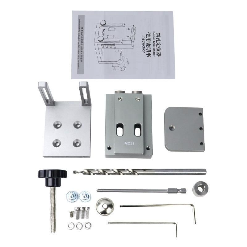 9mm Woodworking Slant Hole Locator, Slant Hole Puncher 15 Degree Slant Hole Drilling Woodworking DIY Tools