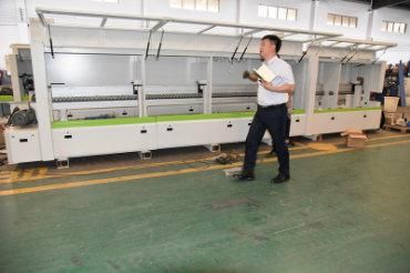 PVC Edge Bander Machine for Kitchen Cabinet Produce with Double Trimming and Corner Rounder