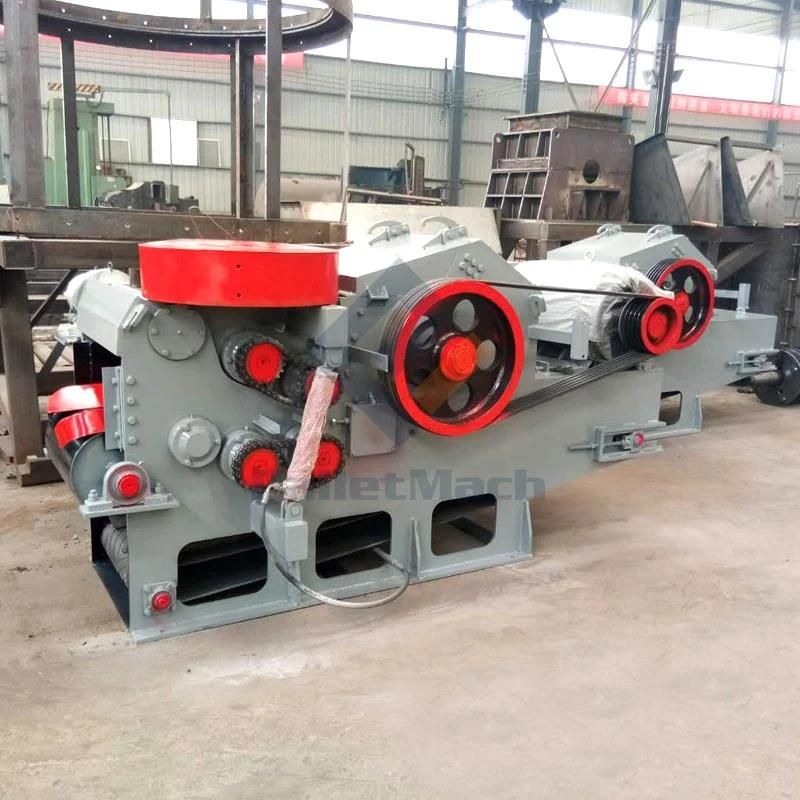 Industrial Electric Engine Wood Chips Drum Chipper Shredder Machine