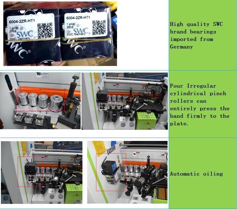 Automatic Woodworking Edge Banding Machine with PLC Touch Screen