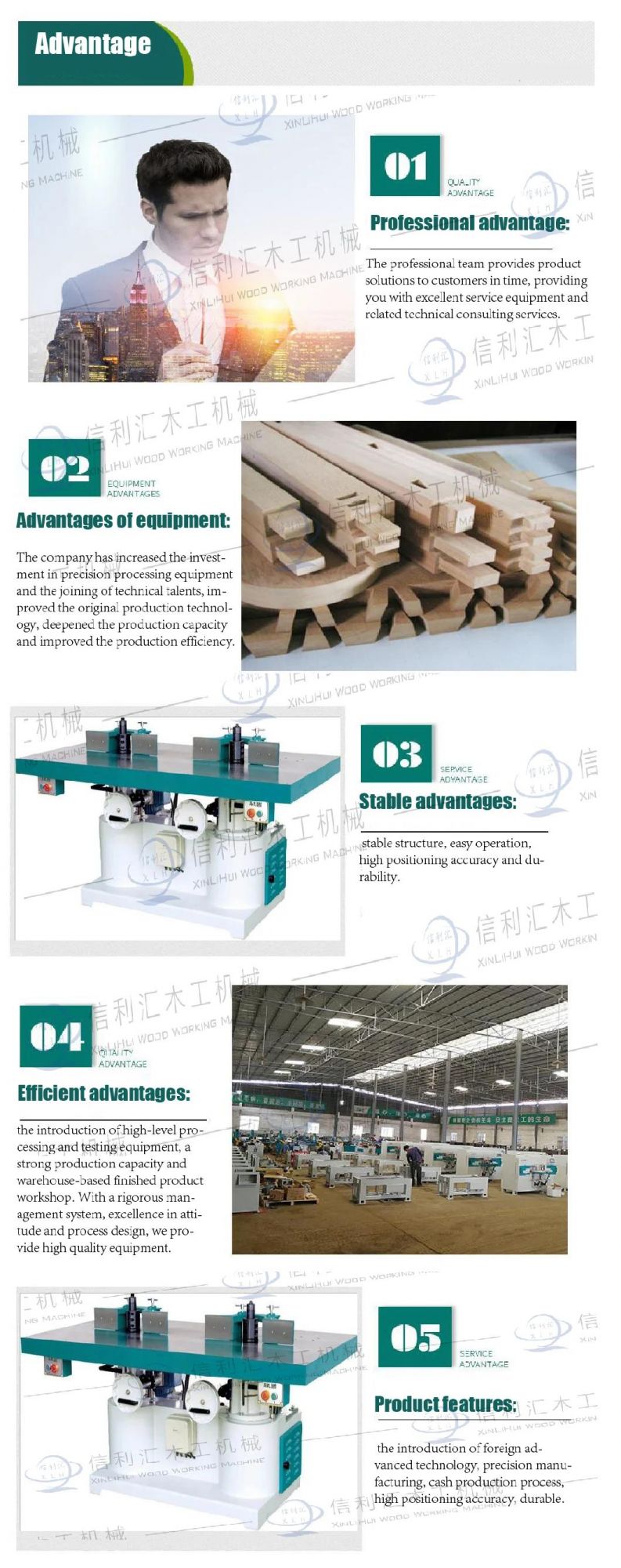 Heavy Duty Woodworking Dual Axis Shaper Special Designed Vertical Spindle Moulder/ Two Shafts Moulder /Biax Wood Moulder
