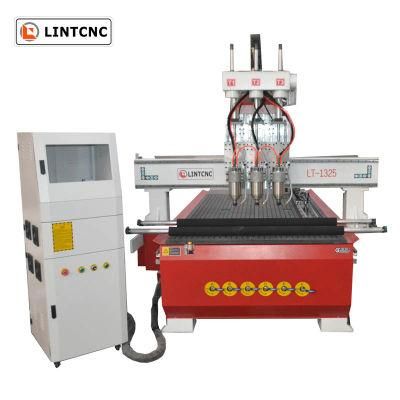 Cheap 3.0 Kw Multi-Head Spindle 1325 2030 Automatic Tool Change Cutting Engraving CNC Router Machine for Furniture Wood