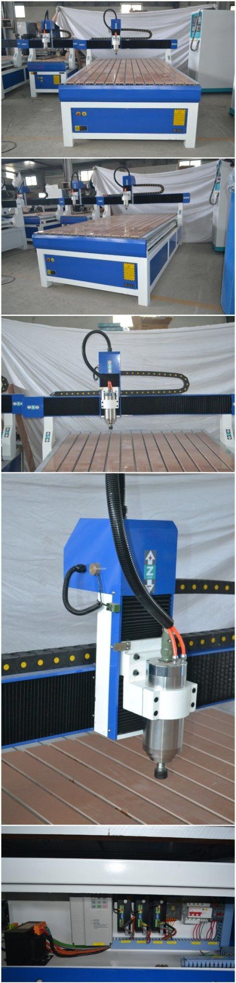 1224 CNC Router 4axis 2.2 Water Cooling Spindle 1200*2400mm 3D CNC Router with Water Tank