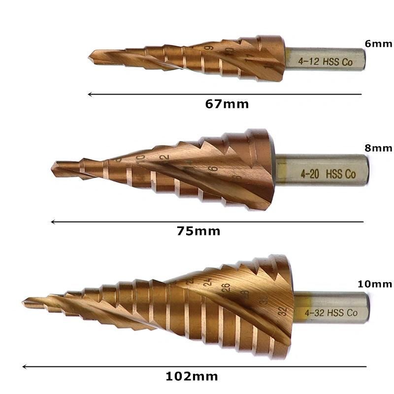 Triangle Shank Step Drill 4-124-204-32mm Reaming Step Drill