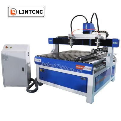 9012 1212 Double Spindles T-Slot CNC Router Cutting Engraving Caving with Water Tank 1200*1200mm Customized