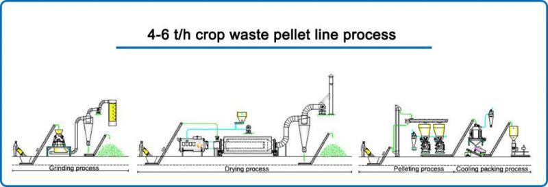 4-6 T/H Crop Waste Pellet Production Processing Line
