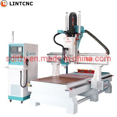 9020 Automatic Linear Tools 9kw Swivel Head Plywood Processing 1325 1218 Atc CNC Router Furniture Cupboard 1530 Woodworking