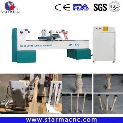 Diameter 300mm Automatic CNC Wood Lathe Machine Turning Wood