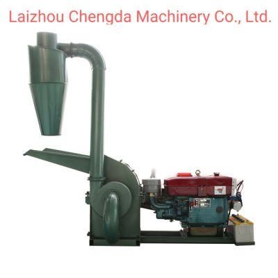 Straw Biomass Hammer Mill by Diesel Engine Driven Model