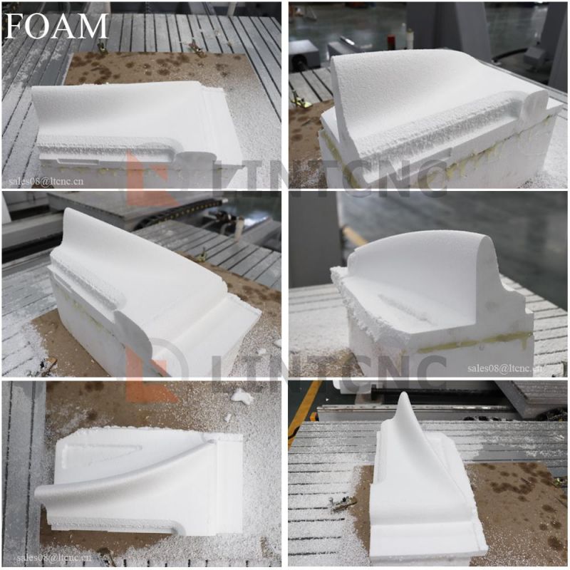 Foam Working CNC Machine 5 Axis Machining Center with Atc Spindle Servo Motor Double Bed