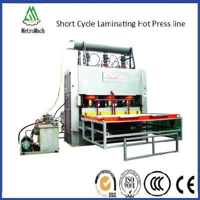 Short Cycle Melamine Paper Laminating Hot Press for 4X8FT HDF