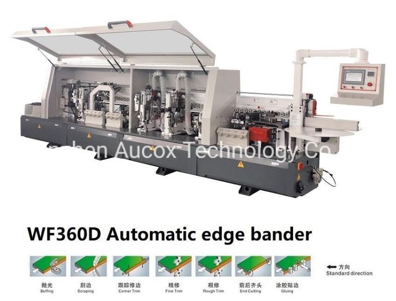 Wf360d Corner Rounding Woodworking Machinery Automatic Wood Edge Banding Machine