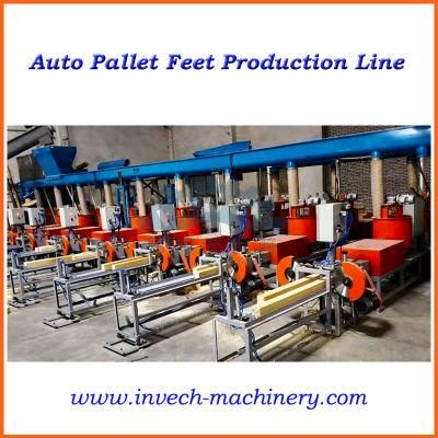 Fully Automatic Wood Wastes Into Pallet Feet Production Line